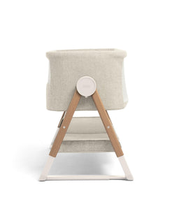 Mamas & Papas Lua Bedside Crib and Sheet Bundle - Fawn/Oatmeal