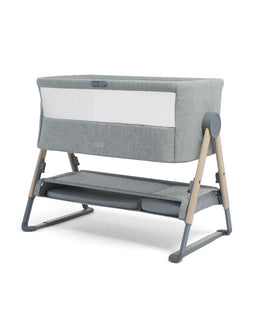 Mamas & Papas Lua Bedside Crib and Sheet Bundle - Grey/White