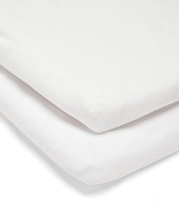 Mamas & Papas Lua Bedside Crib and Sheet Bundle - Sage/White