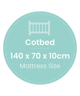 Mamas & Papas Mattress & Protector Bundle Premium Dual Core+ Cotbed Mattress & Anti-Allergy Quilted Mattress Protector Bundle