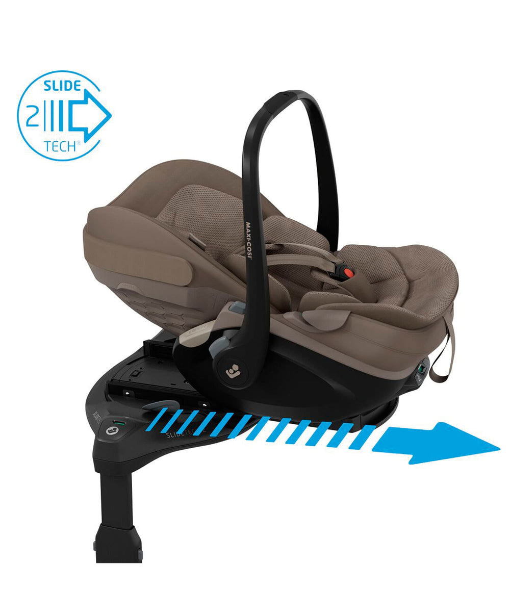 Mamas &amp; Papas Maxi-Cosi Pebble Slide Pro Car Seat &amp; FamilyFix Slide Pro Base -  Oak Truffle