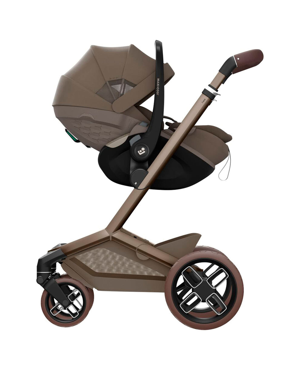 Mamas &amp; Papas Maxi-Cosi Pebble Slide Pro Car Seat &amp; FamilyFix Slide Pro Base -  Oak Truffle