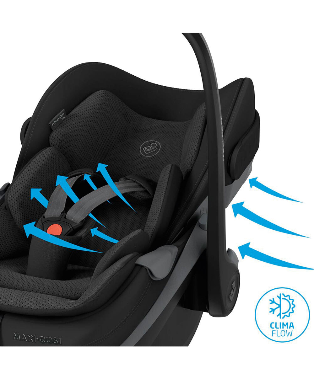 Mamas &amp; Papas Maxi-Cosi Pebble Slide Pro Car Seat &amp; FamilyFix Slide Pro Base -  Onyx Black