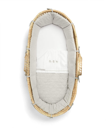 Mamas & Papas Moses Baskets Welcome to the World Elephant Moses Basket - Grey