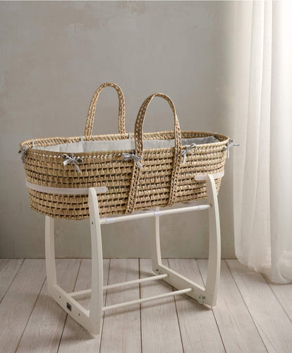 Mamas & Papas Moses Baskets Welcome to the World Elephant Moses Basket - Grey