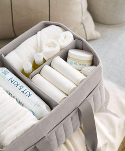 Mamas & Papas Nappy Caddy - Soft Grey Waffle