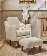 Mamas & Papas Nursing Chair Sets Bowdon Nursing Chair & Footstool Set - Oyster Chenille Boucle