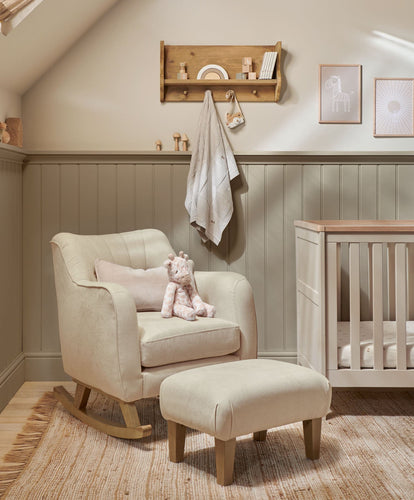 Mamas & Papas Nursing Chair Sets Hilston Nursing Chair & Footsool Set – Camel Woven