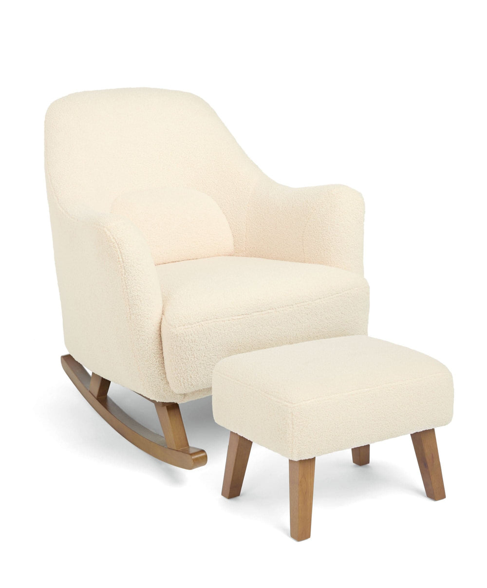 Mamas &amp; Papas Nursing Chair Sets Penrose Nursing Chair &amp; Stool - Off White Boucle