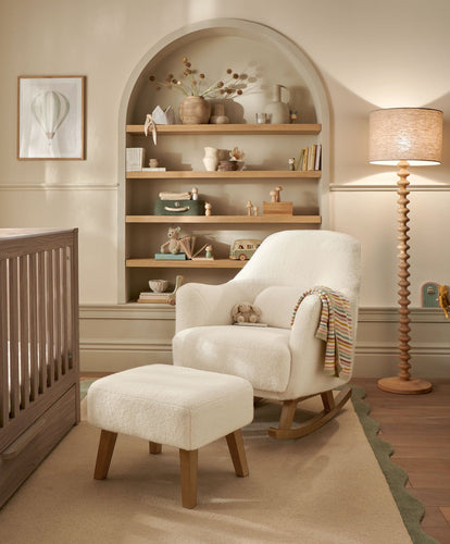 Mamas & Papas Nursing Chair Sets Penrose Nursing Chair & Stool - Off White Boucle