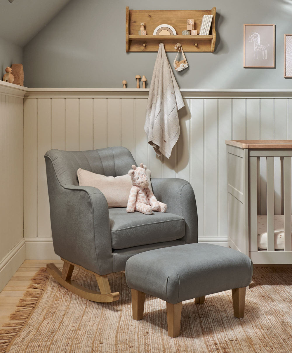 Mamas &amp; Papas Nursing Chairs Hilston Nursing Chair &amp; Footsool Set - Grey Woven