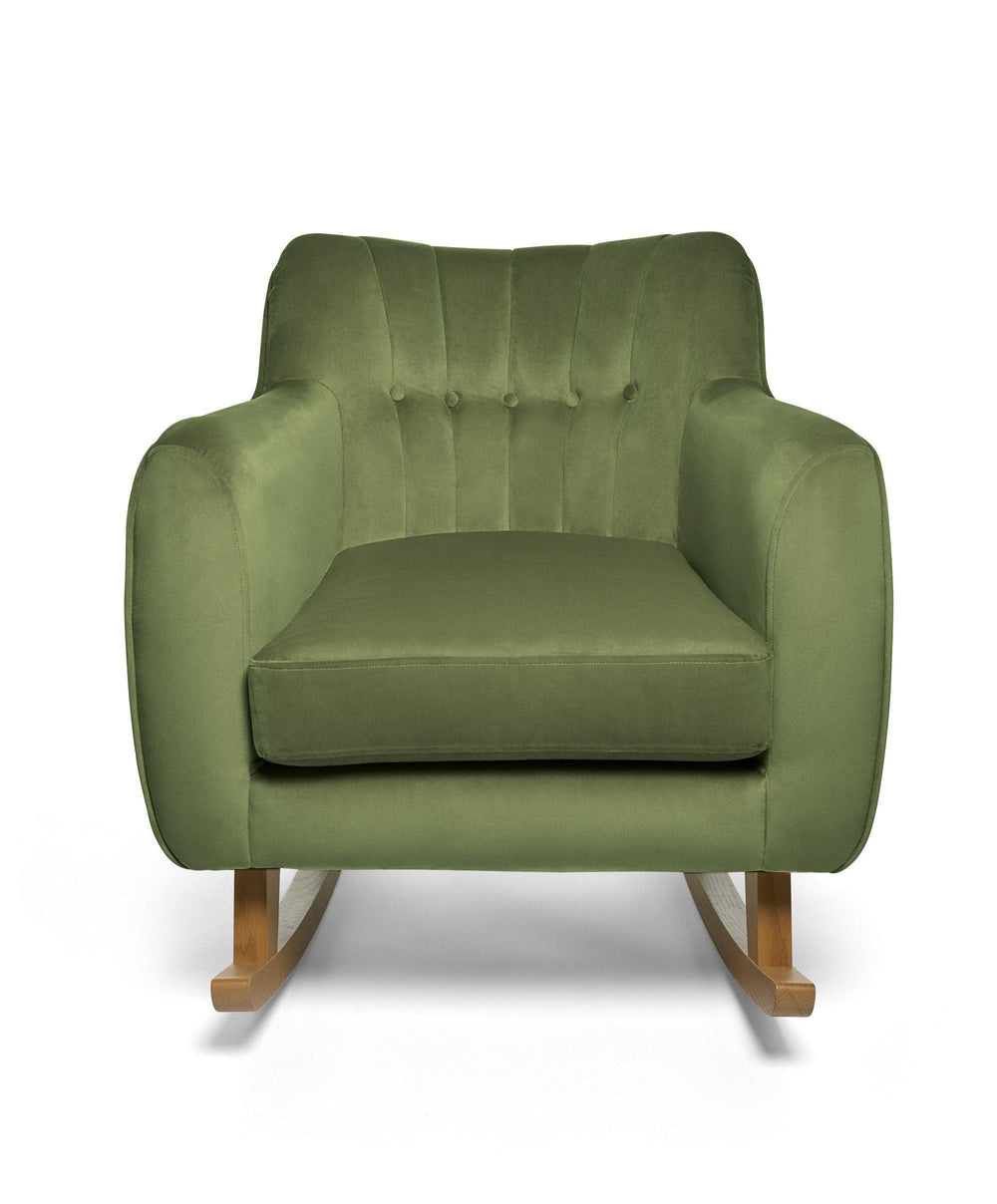Mamas &amp; Papas Nursing Chairs Hilston Nursing Chair in Velvet - Olive