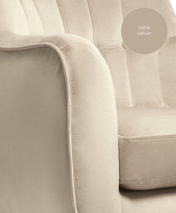 Mamas & Papas Nursing Chairs Hilston Nursing Chair - Latte Velvet