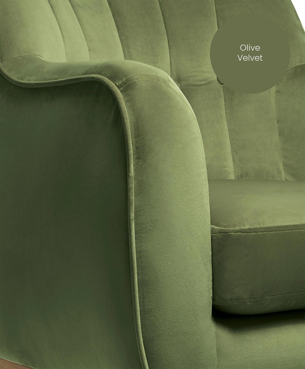 Mamas &amp; Papas Nursing Chairs Hilston Nursing Chair - Olive Velvet