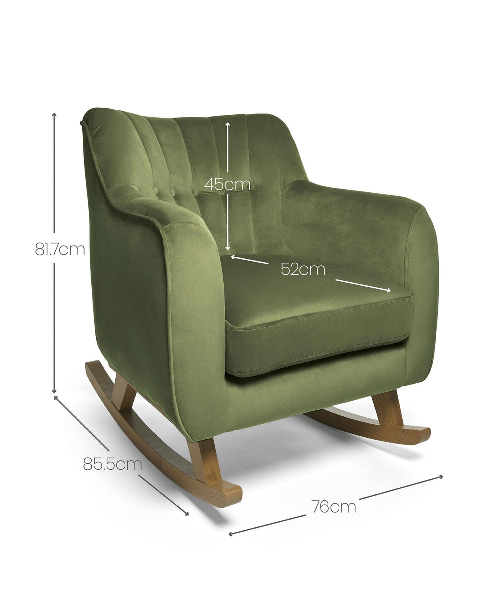 Mamas &amp; Papas Nursing Chairs Hilston Nursing Chair - Olive Velvet