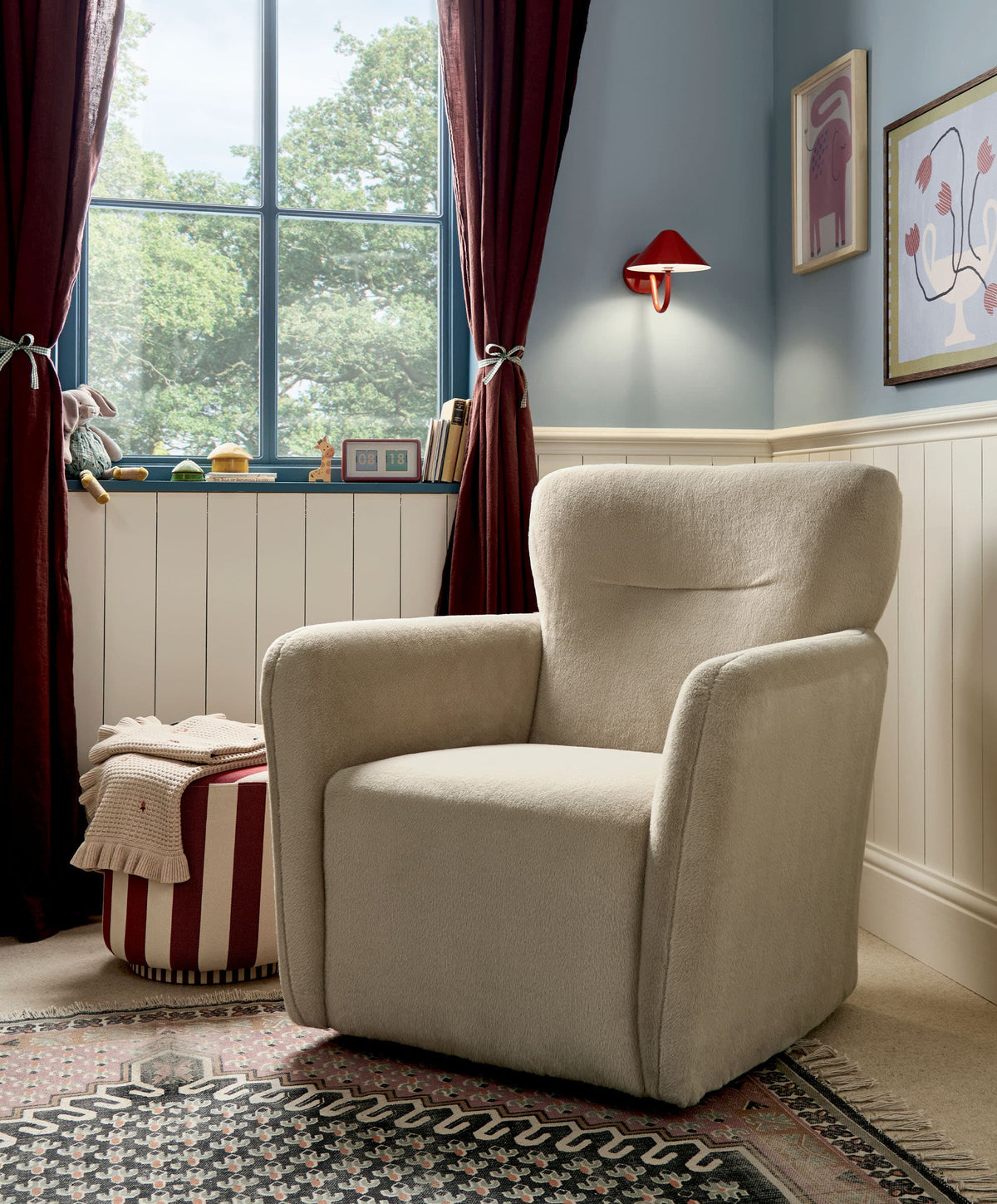 Mamas & Papas Nursing Chairs Settle Nursing Chair - Almond Sherpa