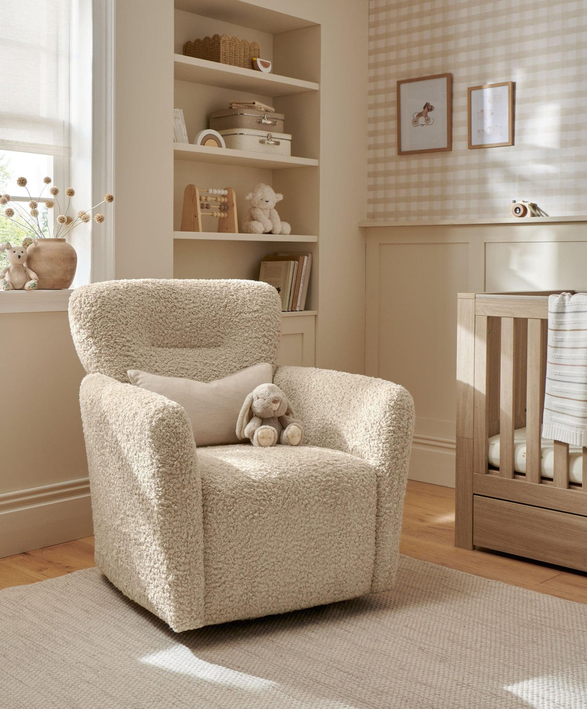 Mamas & Papas Nursing Chairs Settle Swivel Nursing Chair - Biscuit Teddy
