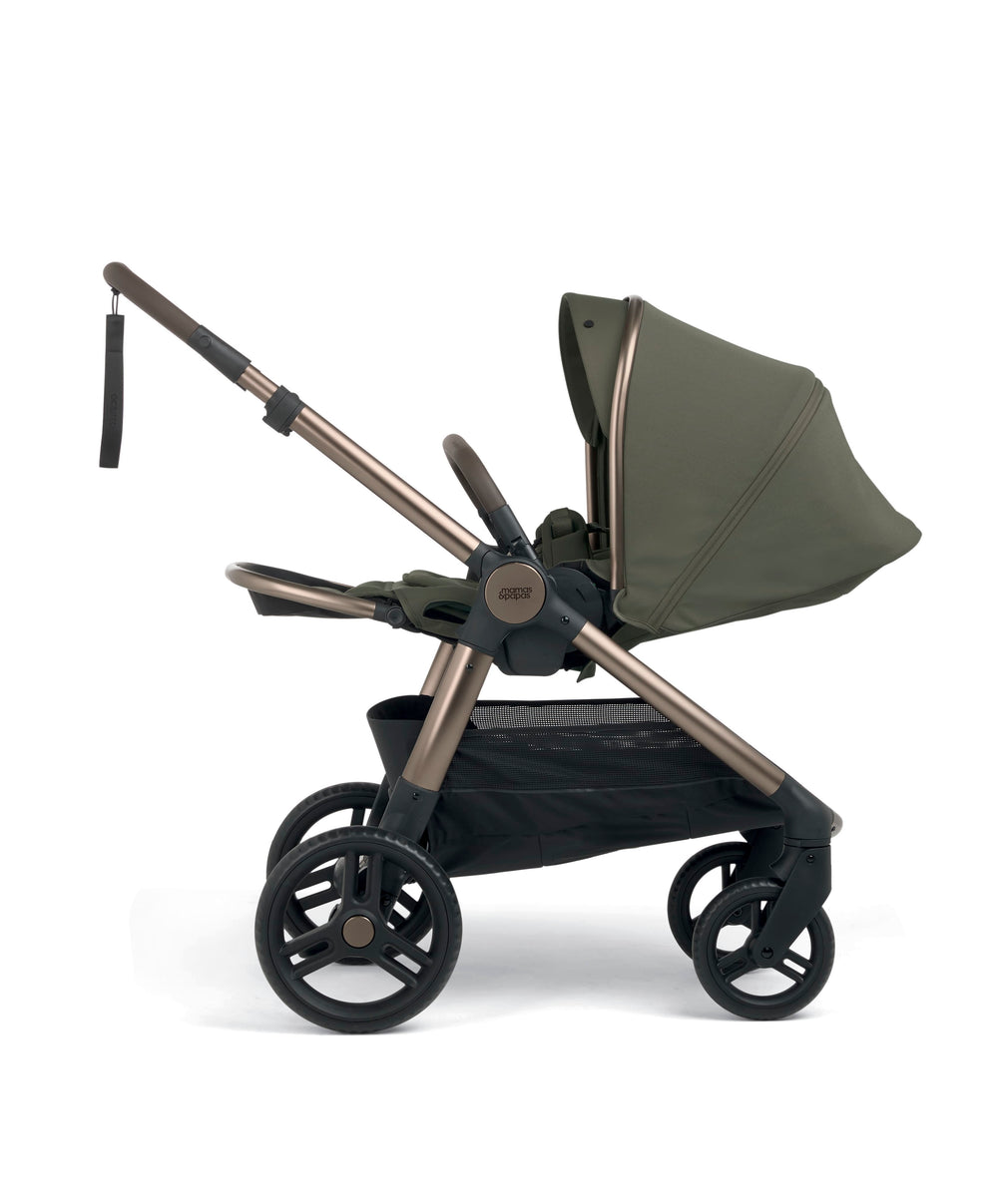 Mamas &amp; Papas Ocarro 2 Essential Pushchair Bundle with Cybex Aton B2 i-Size Baby Car Seat  (8 Pieces) - Evergreen