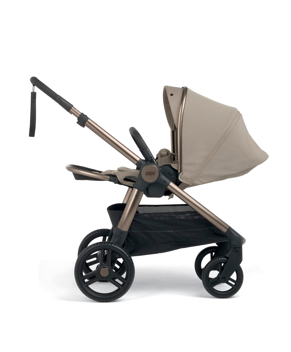 Mamas &amp; Papas Ocarro 2 Essential Pushchair Bundle with Cybex Aton B2 i-Size Baby Car Seat (8 Pieces) - Oatmeal