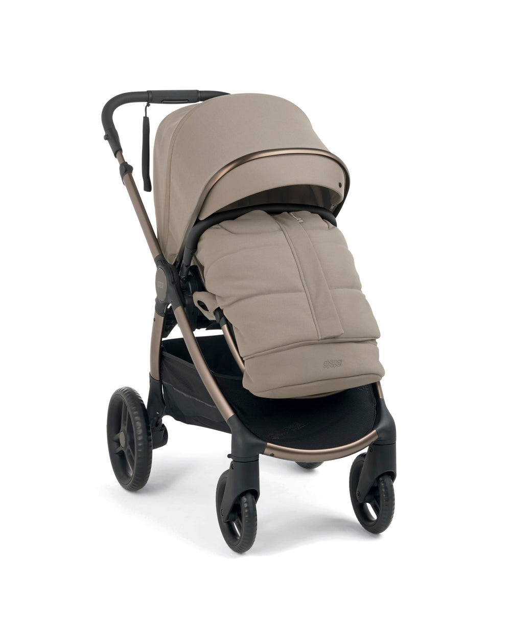 Mamas &amp; Papas Ocarro 2 Essential Pushchair Bundle with Cybex Aton B2 i-Size Baby Car Seat (8 Pieces) - Oatmeal