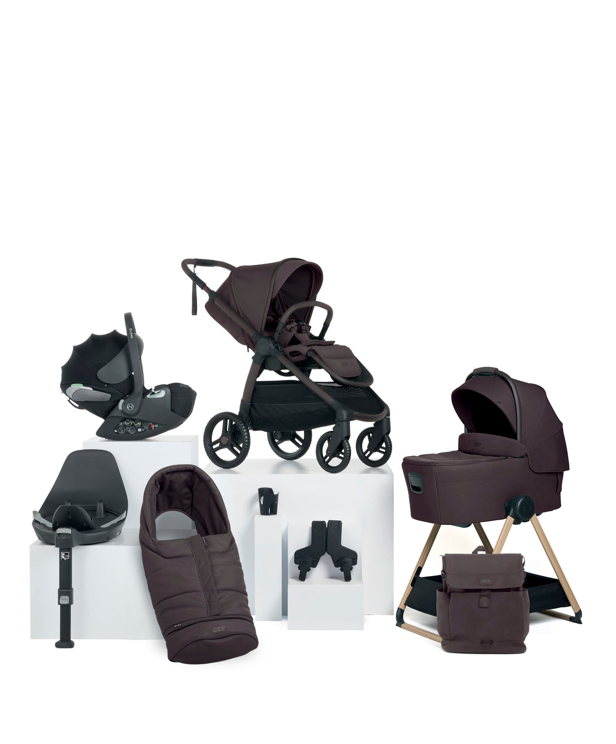Ocarro 2 Pushchair Bundle with Cybex Cloud T Car Seat & Base (9 Pieces – Mamas & Papas UK