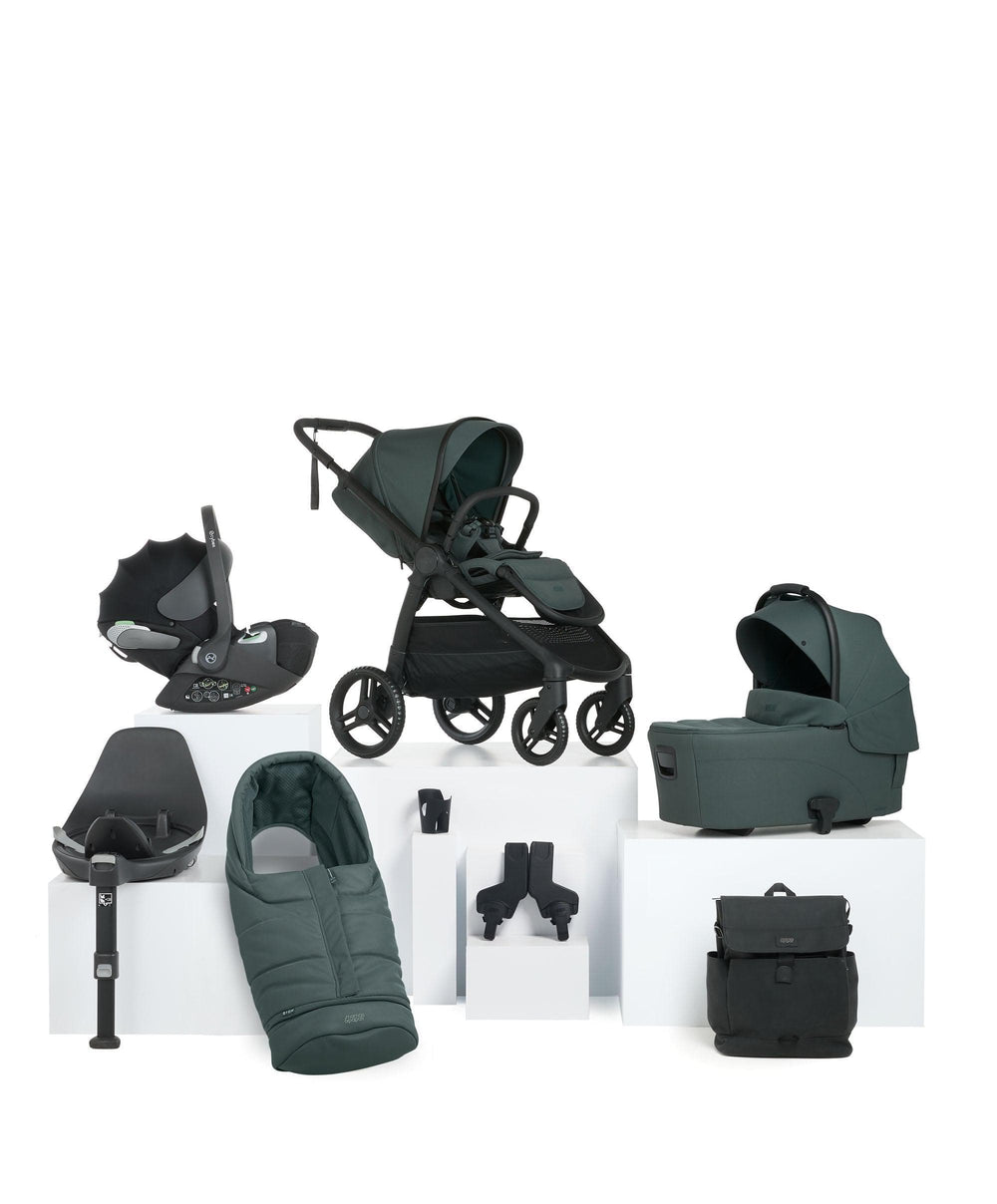 Mamas &amp; Papas Ocarro 2 Pushchair Bundle With Cybex Cloud T+ i-Size Rotating Baby Car Seat &amp; Base (8 Pieces) - Teal