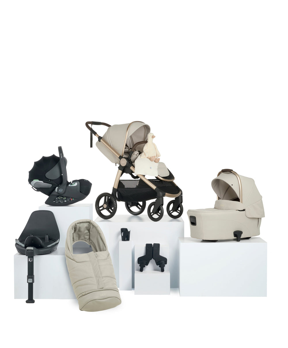 Mamas &amp; Papas Ocarro 2 Pushchair Bundle With Cybex Cloud T i-Size Rotating Baby Car Seat &amp; Base (9 Pieces) - Shell