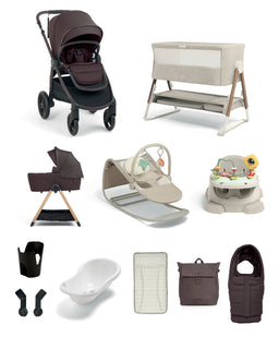 Mamas & Papas Ocarro 2 Pushchair Ultimate Newborn Bundle (12 Pieces) – Americano