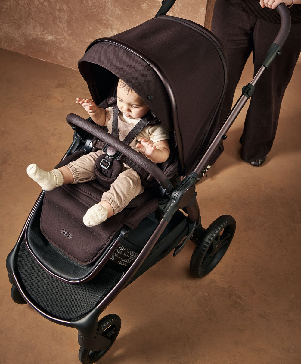 Mamas &amp; Papas Ocarro 2 Pushchair Ultimate Newborn Bundle With Cybex Cloud T i-Size Rotating Baby Car Seat &amp; Base (14 Pieces) - Americano