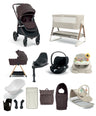 Mamas & Papas Ocarro 2 Pushchair Ultimate Newborn Bundle With Cybex Cloud T i-Size Rotating Baby Car Seat & Base (14 Pieces) - Americano