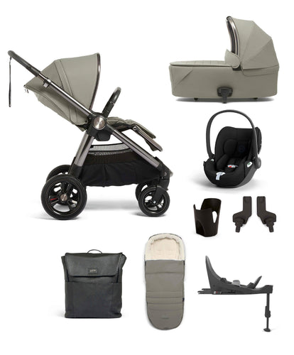Mamas & Papas Ocarro Pushchair Complete Bundle with Cybex Cloud T Car Seat & Base (8 Pieces) - Everest