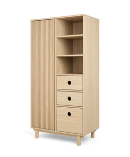 Mamas & Papas Oska Nursery Bundle With Lua Bedside Crib (6 Pieces) - Natural Oak
