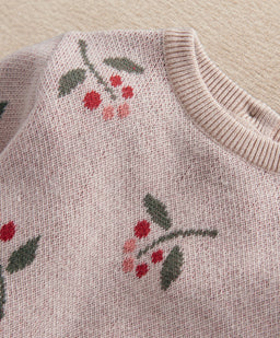 Mamas & Papas Outfits & Sets Berry Knitted Top & Wide Trousers Set