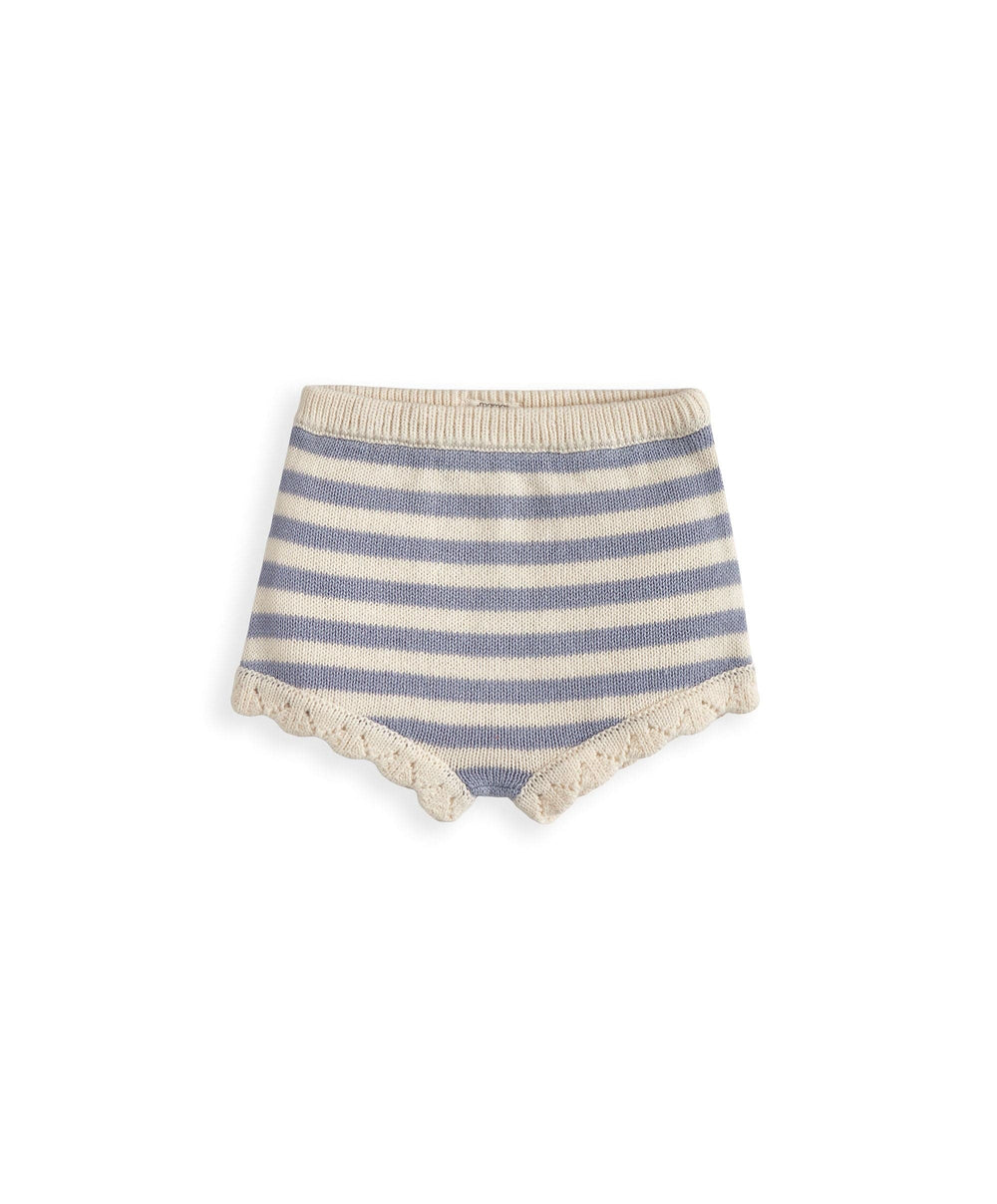 Mamas &amp; Papas Outfits &amp; Sets Blue Striped Knitted Top &amp; Shorts