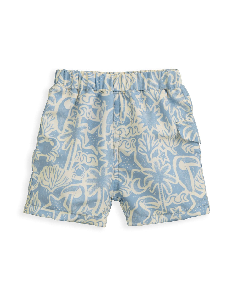 Mamas &amp; Papas Outfits &amp; Sets Board Shorts &amp; Long-sleeved Top Outfit Set