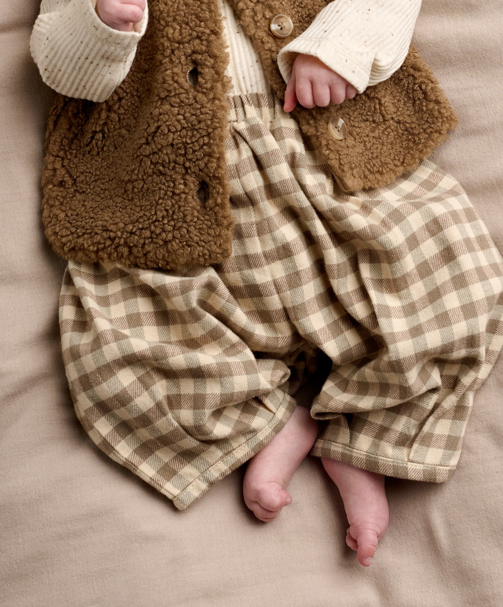 Mamas &amp; Papas Outfits &amp; Sets Borg Waistcoat with Bodysuit &amp; Trousers Outfit
