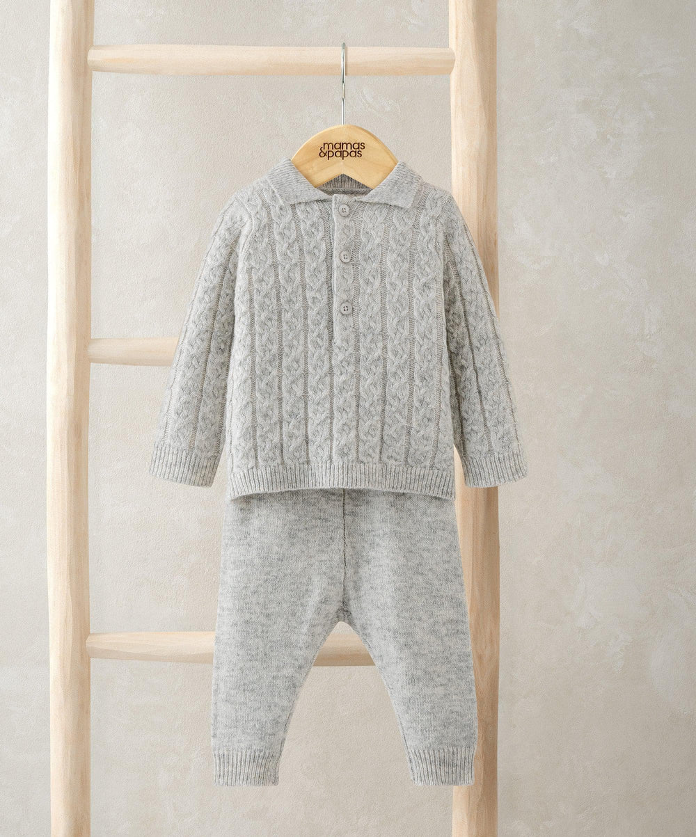 Mamas &amp; Papas Outfits &amp; Sets Cable Knit Jumper &amp; Trouser Outfit Set