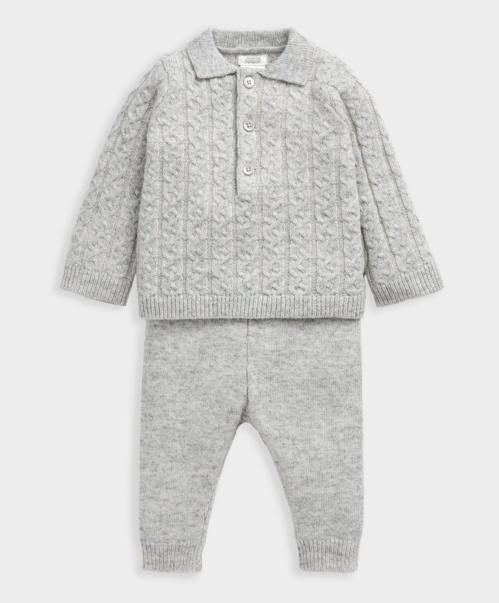 Mamas &amp; Papas Outfits &amp; Sets Cable Knit Jumper &amp; Trouser Outfit Set