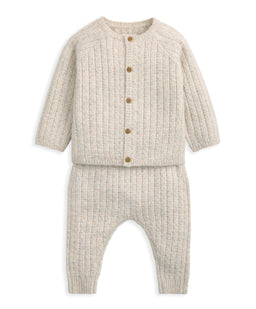 Mamas & Papas Outfits & Sets Cable Knit Top & Bottoms Set (2 Pieces)