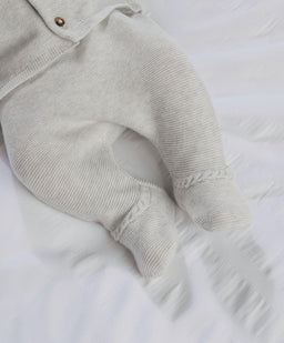 Mamas & Papas Outfits & Sets Cable Knit Top & Bottoms Set (2 Pieces) - Grey