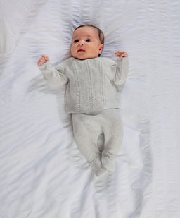 Mamas & Papas Outfits & Sets Cable Knit Top & Bottoms Set (2 Pieces) - Grey