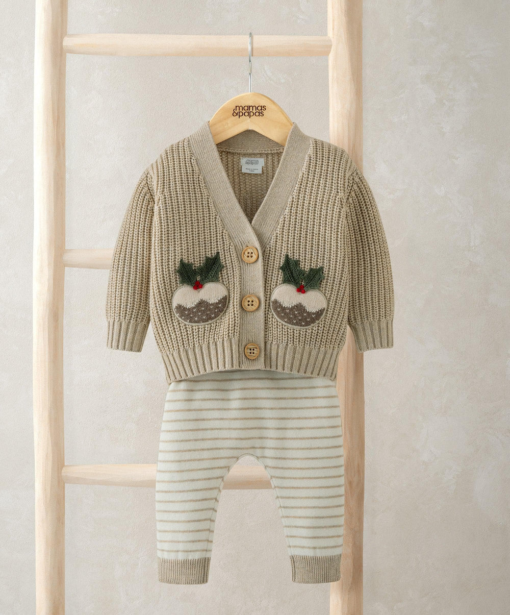 Mamas &amp; Papas Outfits &amp; Sets Christmas Little Pudding Knitted Outfit Set