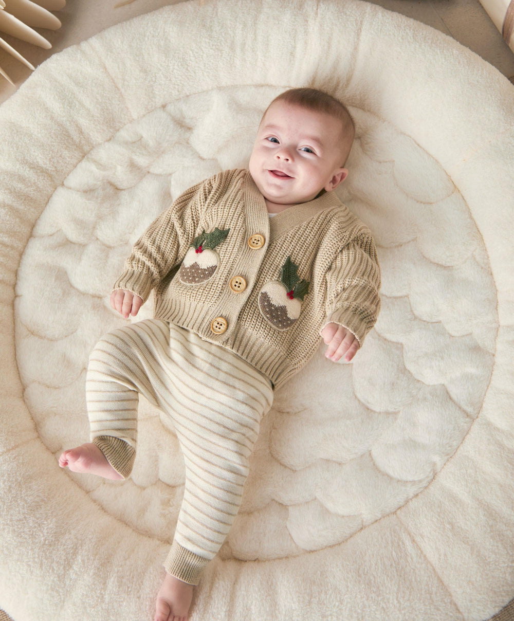 Mamas &amp; Papas Outfits &amp; Sets Christmas Little Pudding Knitted Outfit Set