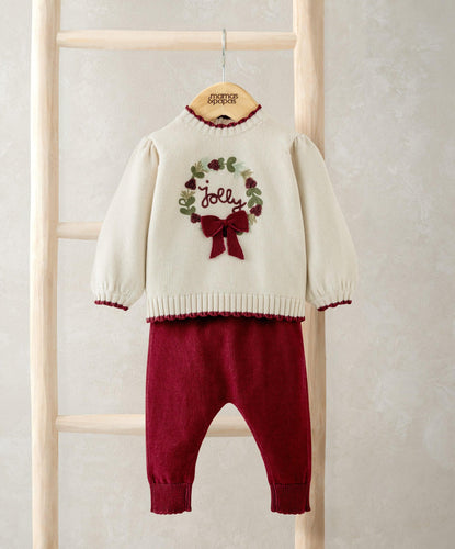 Mamas & Papas Outfits & Sets Christmas Wreath Top & Leggings Outfit Set