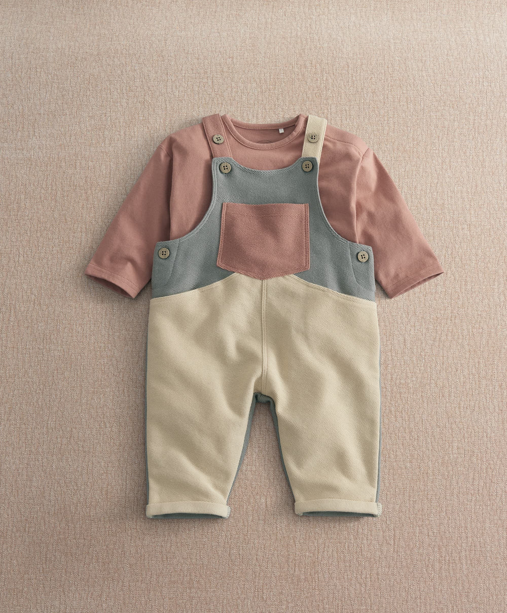 Mamas &amp; Papas Outfits &amp; Sets Colour Block Dungaree Outfit Set