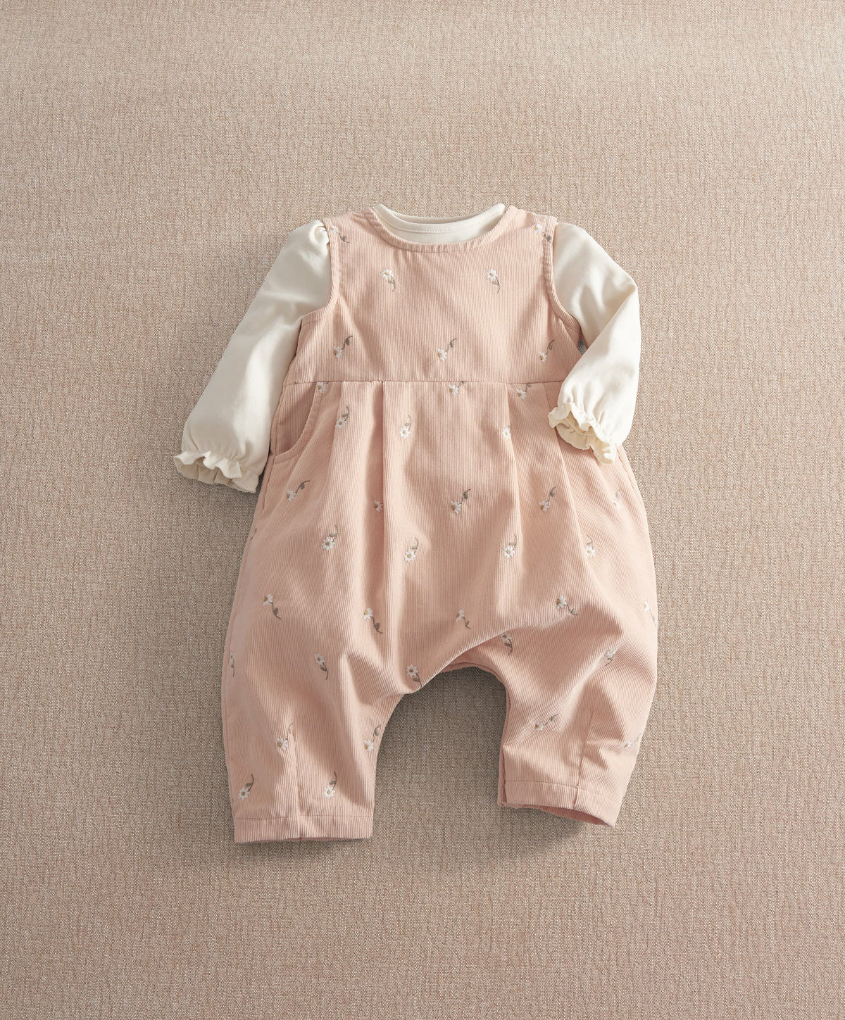 Mamas & Papas Outfits & Sets Corduroy Embroidered Romper Set