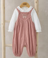 Mamas & Papas Outfits & Sets Crinkle Dungarees & Bodysuit Outfit Set - Pink