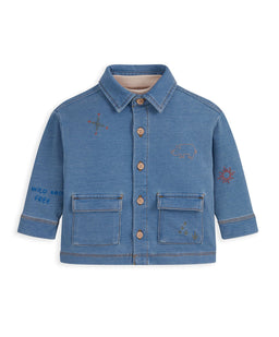 Mamas & Papas Outfits & Sets Denim Shacket & T-Shirt