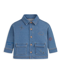 Mamas & Papas Outfits & Sets Denim Shacket & T-Shirt
