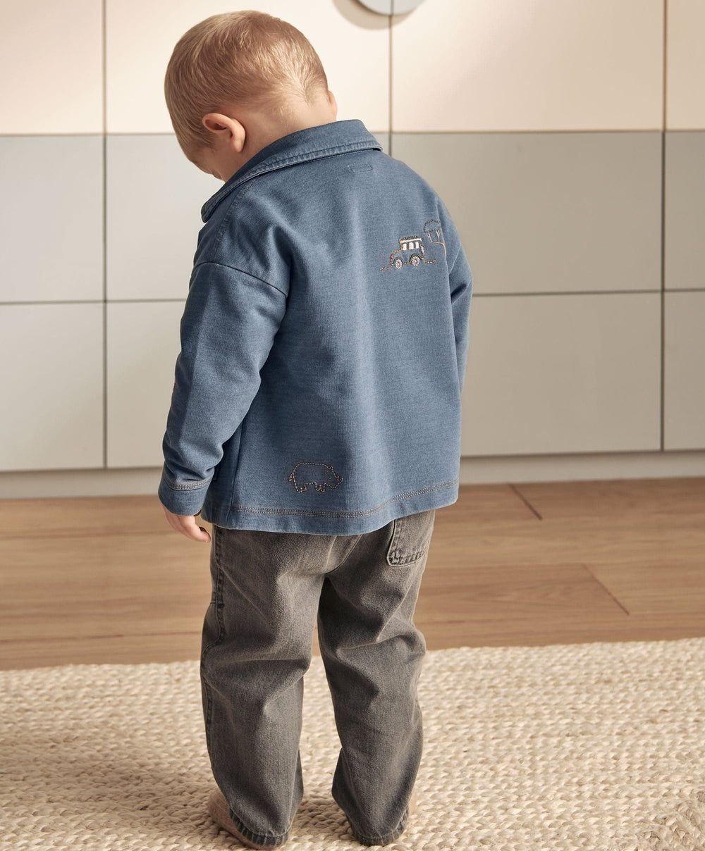 Mamas &amp; Papas Outfits &amp; Sets Denim Shacket &amp; T-Shirt